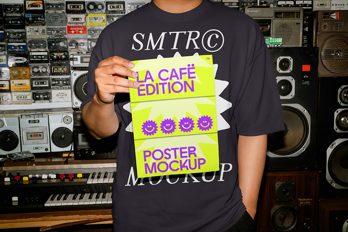 La Cafe Poster Mockup - VOL 2, a Mockup by Simetrica Labs (Photo 5 of 6)