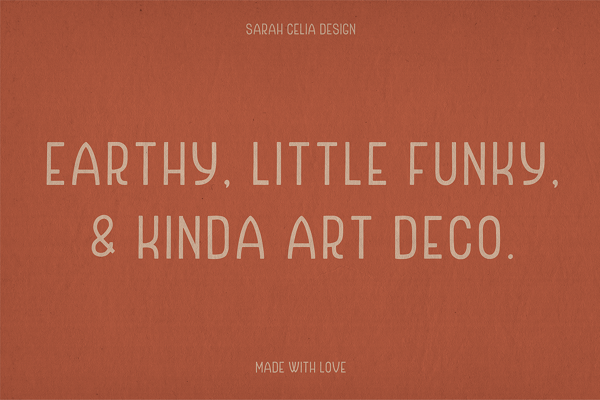 Greenthumb | Sans Serif Display Font, a Sans Serif Font by Sarah Celia Design (Photo 3 of 3)