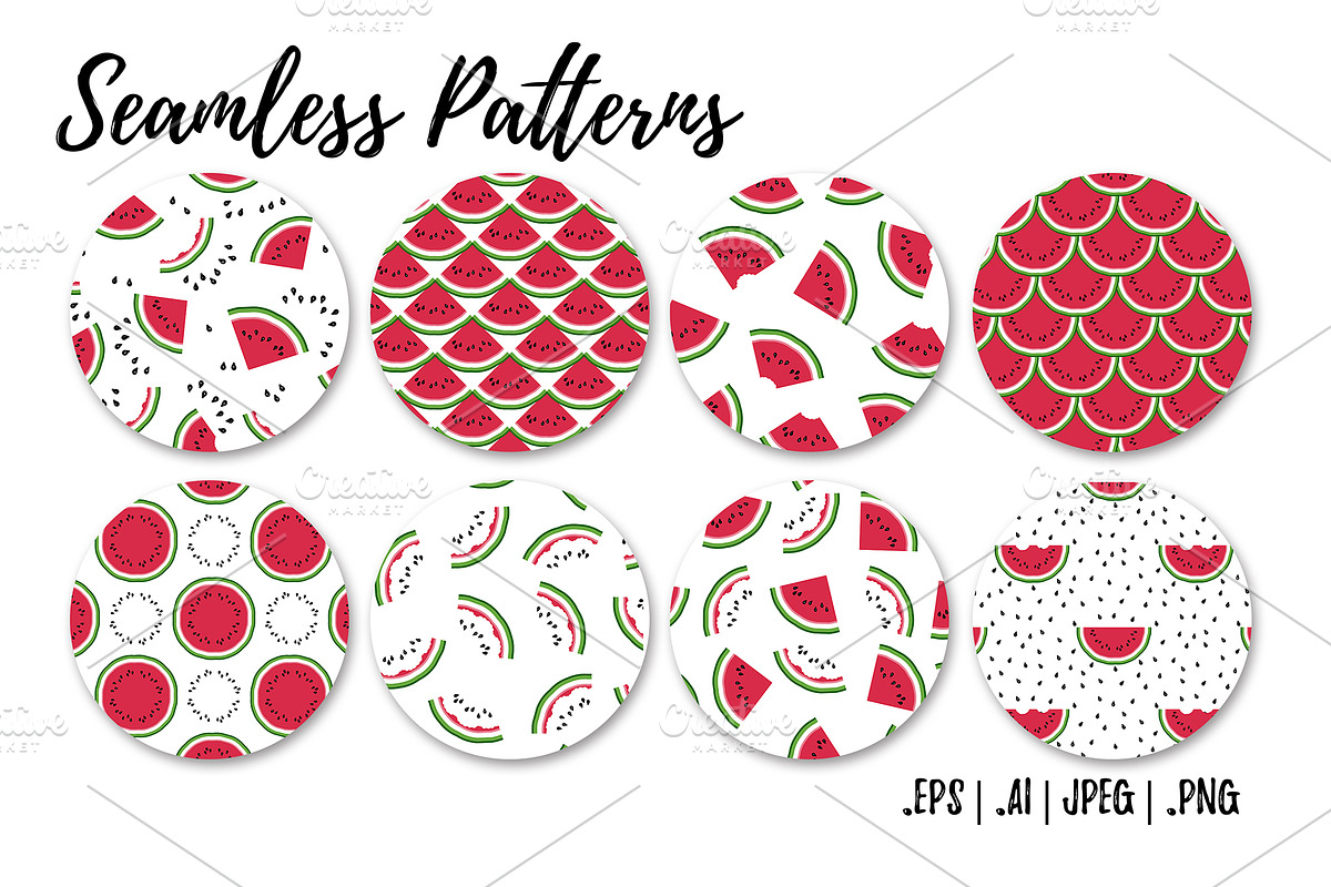 Watermelon patterns & more, a Background Graphic by NKTN graphics (Photo 6 of 7)