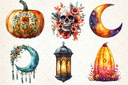Boho Halloween Trick or Treat Bundle, an Illustration by Dream Creation (Thumbnail 6 of 7)