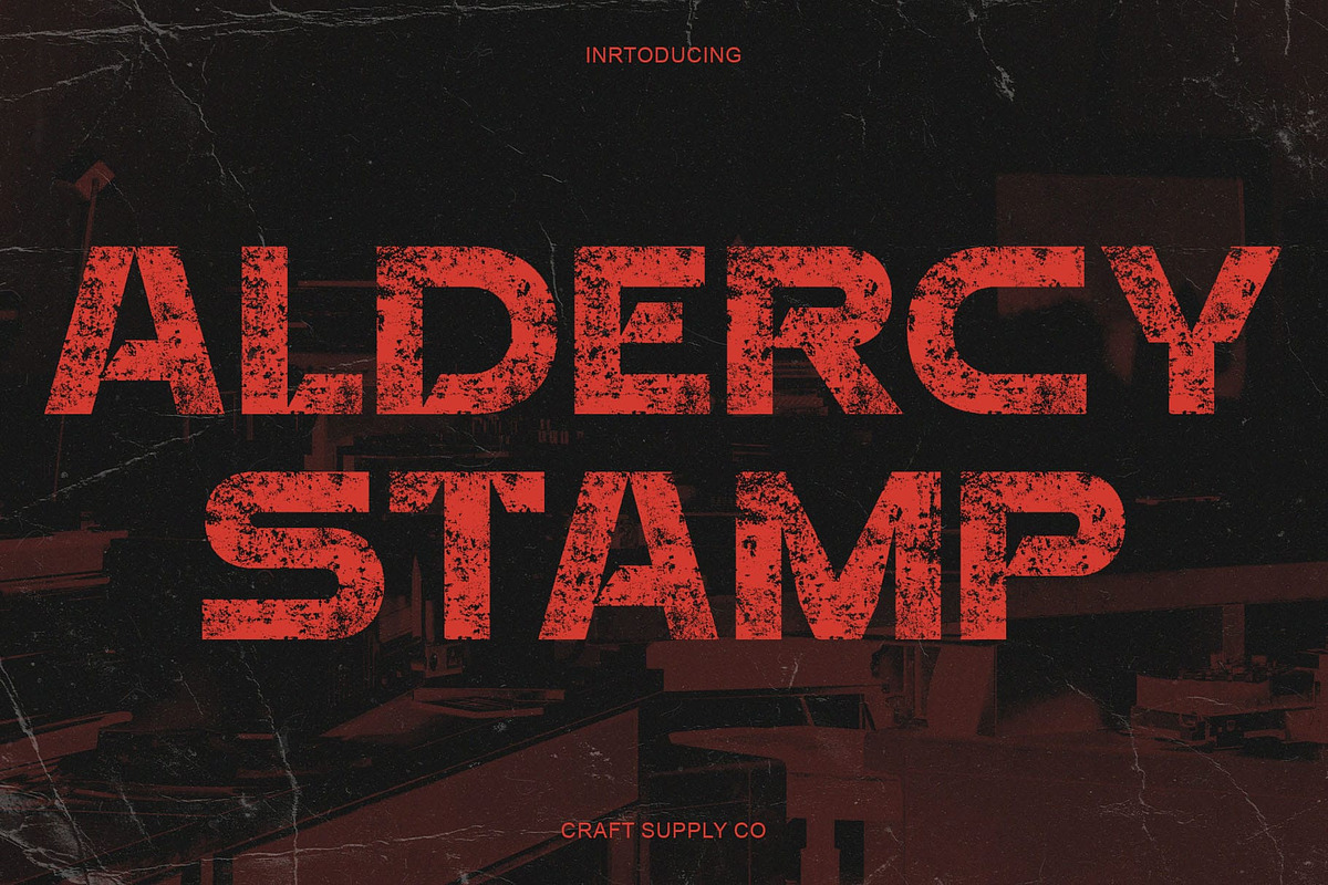 Aldercy Stamp, a Sans Serif Font by Craft Supply Co. (Photo 1 of 8)