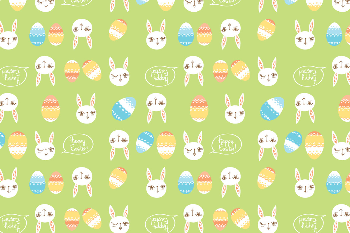 Happy Easter, a Card Template by Tkoko vectors & patterns (Photo 3 of 5)