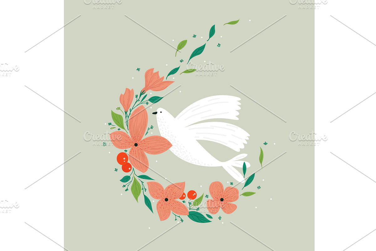 Vector drawing, Christian cross with, an Illustration by Mila Di Art