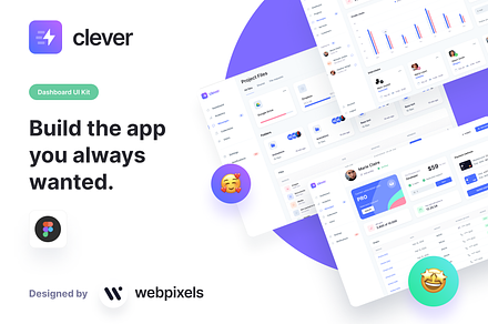 Clever – Figma Dashboard UI Kit, an UI Kit Template by Webpixels