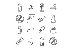 Salt Line Icon Set