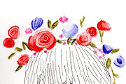 Flower Girl, an Illustration by WeavaBird (Thumbnail 2 of 2)