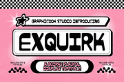 Exquirk, a Sans Serif Font by graphicook (Thumbnail 1 of 10)