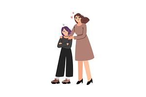Attempt to make peace between close, a Person Illustration by Stock-Smart-Start