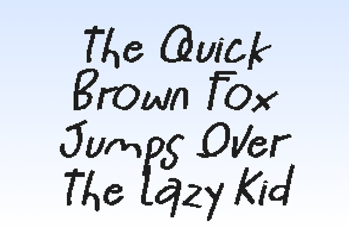 CS Raving Pixel, a Sans Serif Font by Craft Supply Co. (Photo 4 of 8)