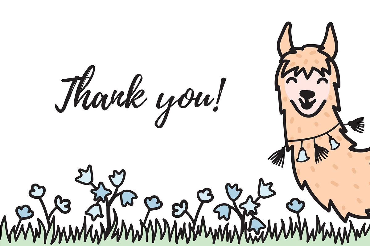Cute llamas: big clipart&pattern set, an Animal Illustration by Pikovit (Photo 11 of 11)