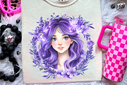 Watercolor Magical Garden Purple Fai, an Illustration by CreationArt (Thumbnail 4 of 9)