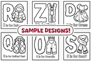 Comfy Clothes ABC Coloring Book, an Education Illustration by Craftsbeefy (Thumbnail 2 of 4)