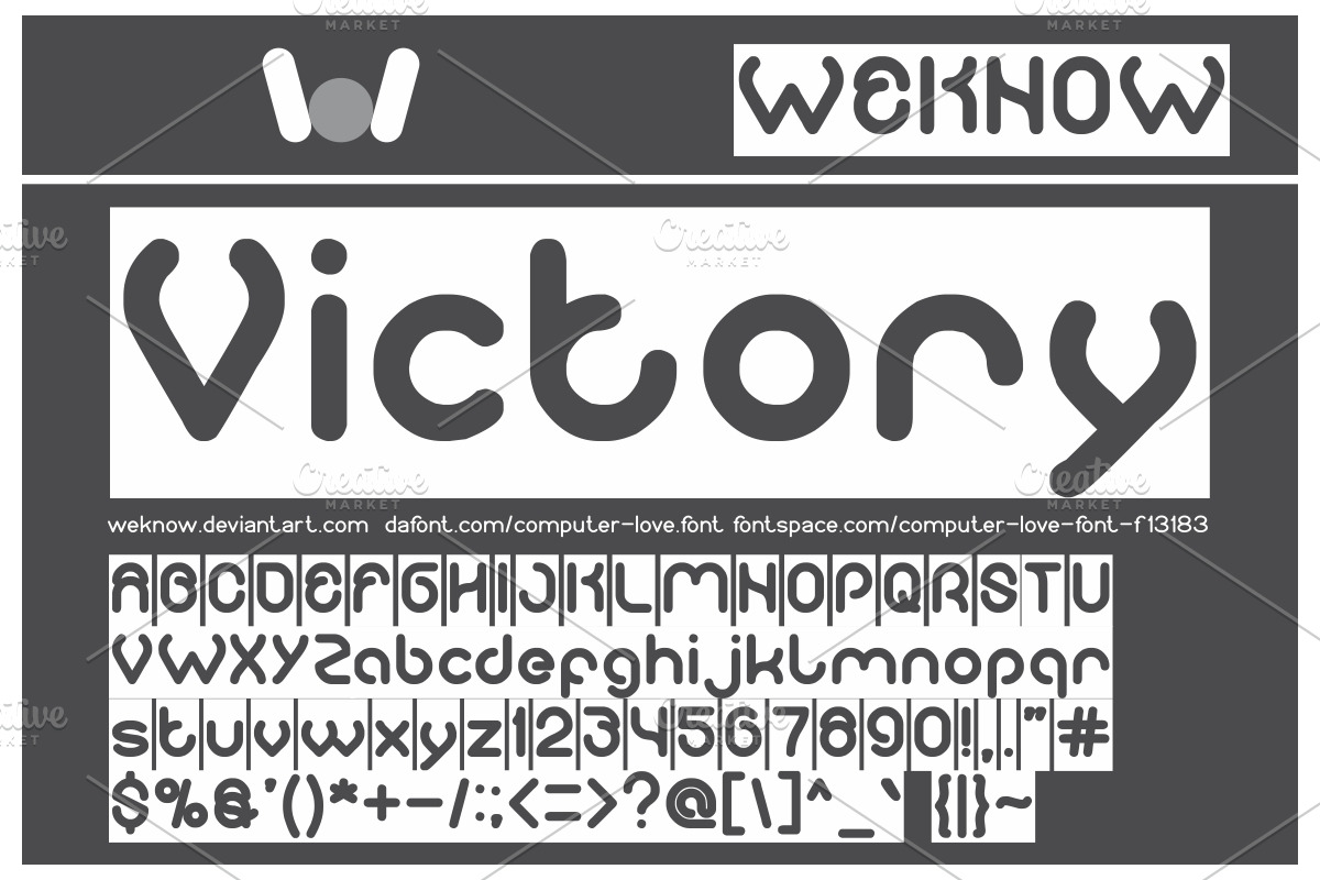 computer love font preview 5