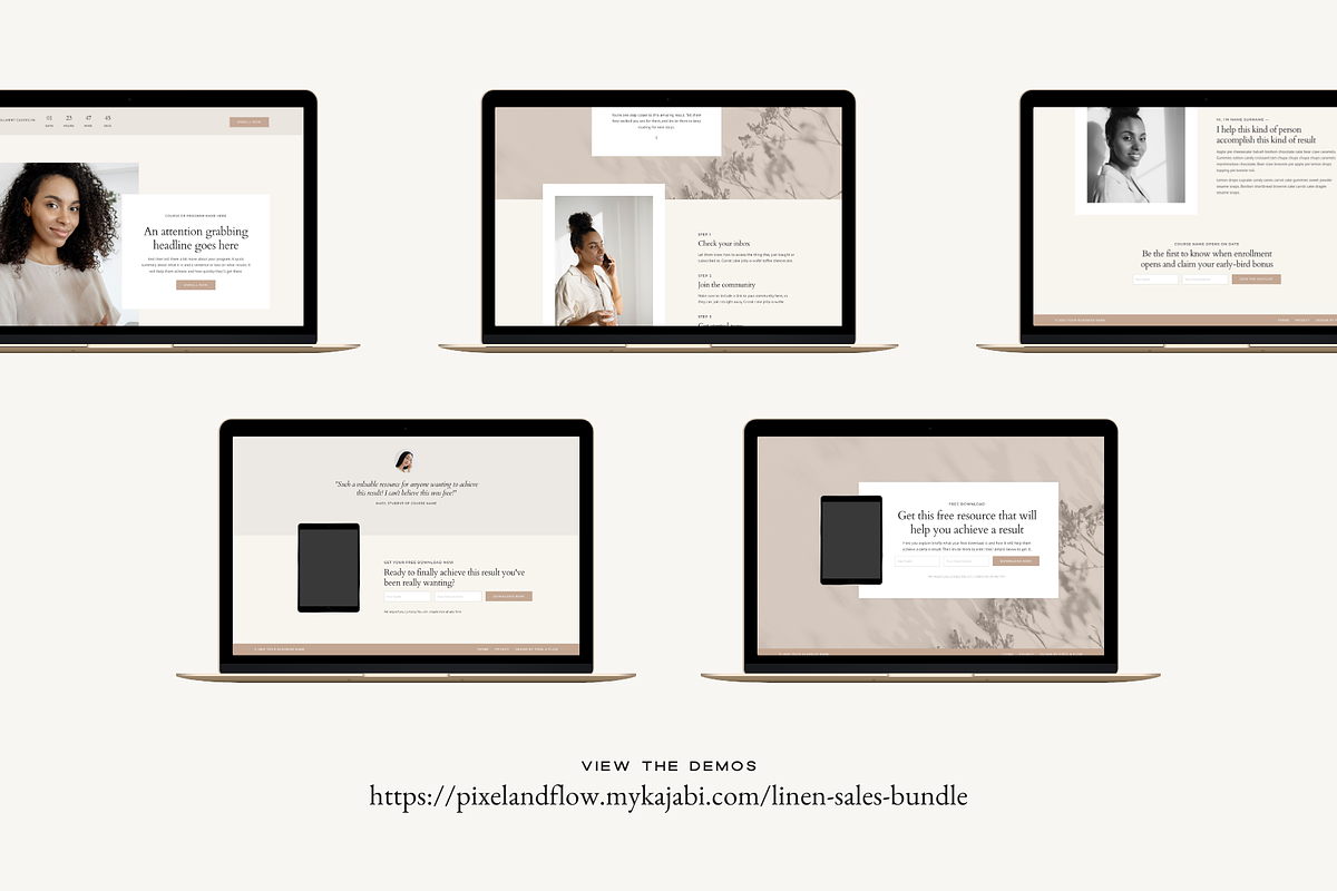 Kajabi Sales Funnel Template Bundle, a Landing Page Template by Pixel & Flow (Photo 4 of 9)