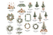 Watercolor Neutral Christmas clipart, a Seasonal Illustration by Lemon design (Thumbnail 2 of 11)