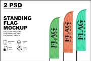 Flag Mockup, a Product Mockup by mockupbuys (Thumbnail 1 of 5)