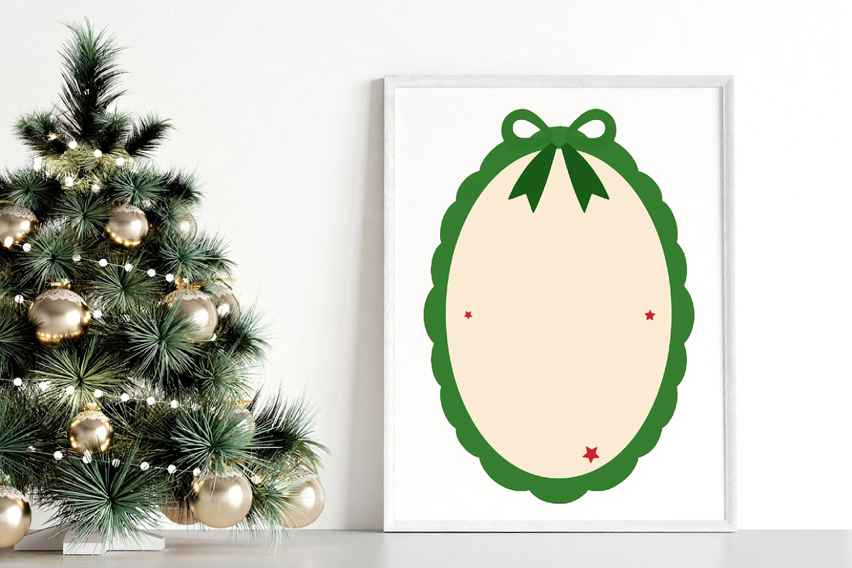Coquette Christmas Frame Border, an Illustration by Canvas Craft (Photo 3 of 5)