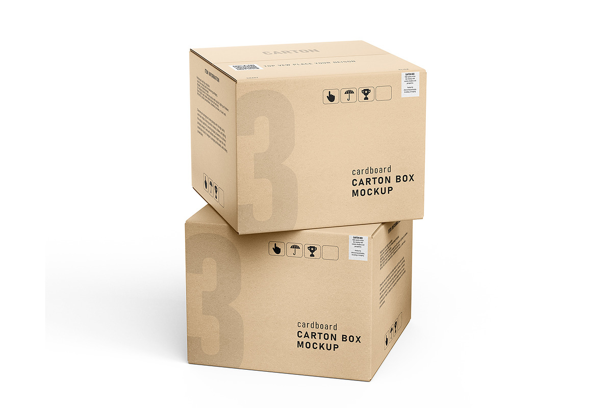 Carton Box Mockup Premium PSD Bundle, a Packaging Mockup by pixelmock (Photo 14 of 18)