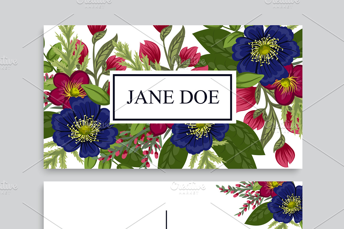 Business card template, a Business Card Template by Doodle_flower