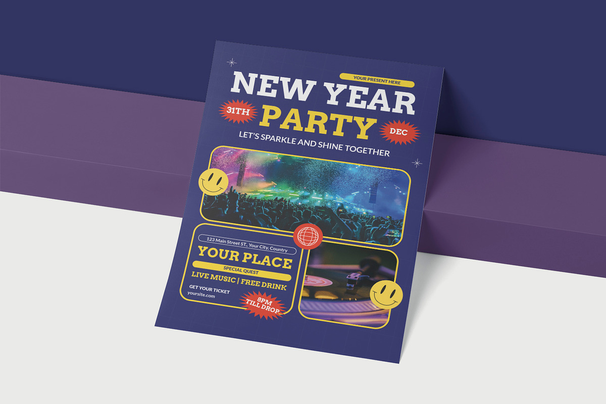 New Year Party - Flyer, a Print Template by VUNIRA (Photo 2 of 2)