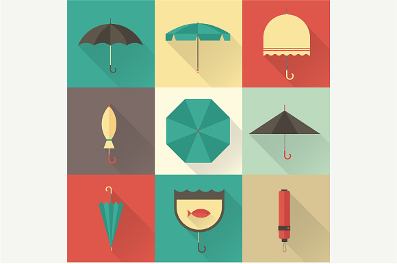 Vector Umbrella Icons