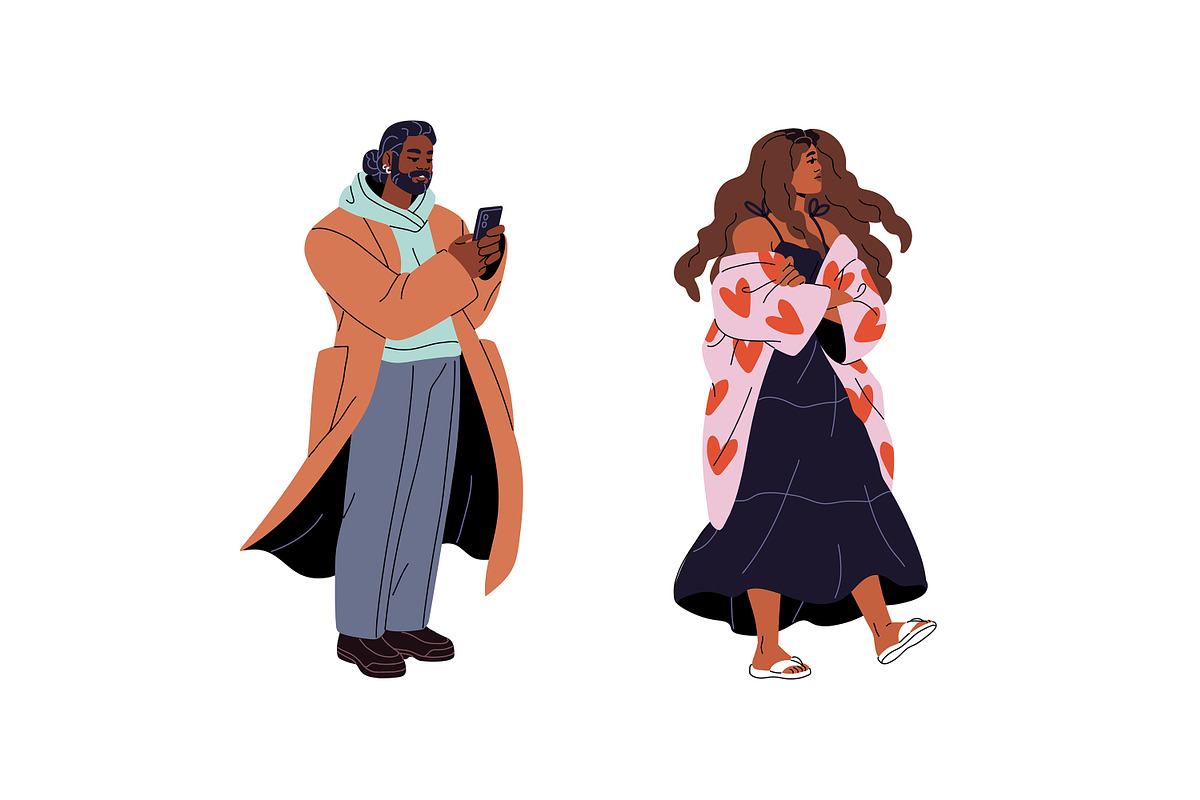 Stylish African American people set, a Person Illustration by PaperTrident (Photo 9 of 9)
