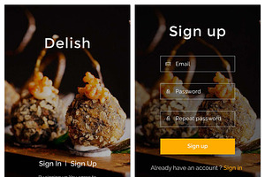 Delish - Creative Restaurant PSD APP