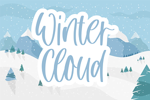 Winter Cloud - Handwritten Font, a Script Font by Fikryal Studio