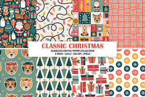 Classic Christmas Digital Paper