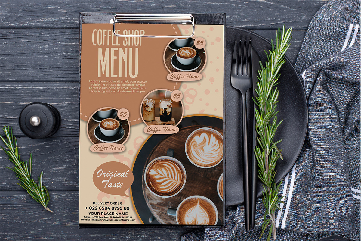Coffee Menu, a Flyer Template by imadeDesign