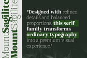 Mount Sagilite – Modern Serif Family, a Serif Font by Afkari Studio (Thumbnail 7 of 12)