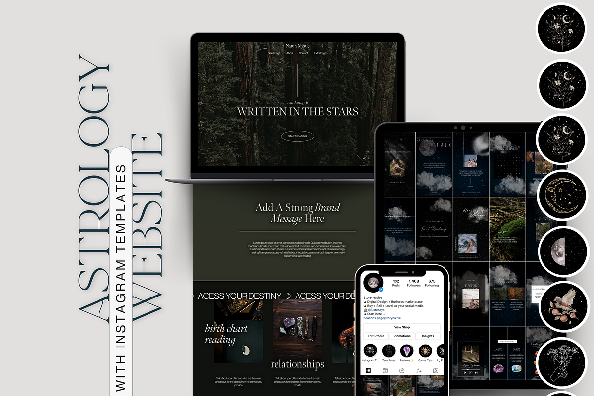 Astrology Website Witchy Instagram, a Squarespace Template by Story Native (Photo 1 of 15)