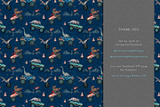Monster Trucks Dino Seamless Pattern, a Pattern Graphic by Tatra Cottage Designs (Thumbnail 4 of 4)