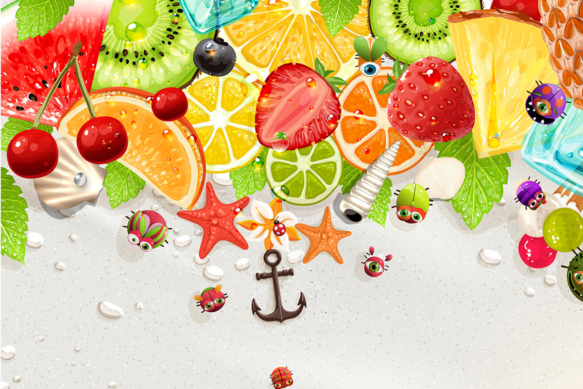 100+ Summer Backgrounds. Vector, a Food Illustration by Anna Ozerina (Photo 21 of 35)