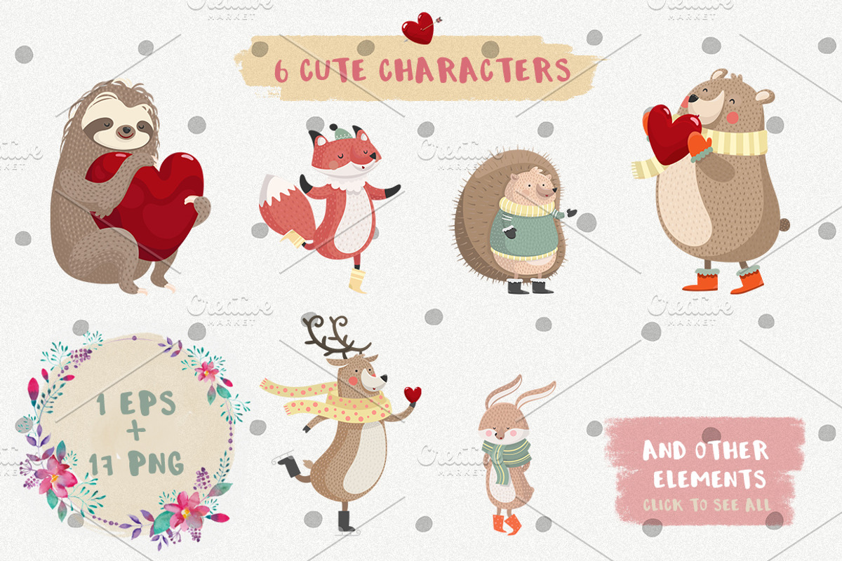 La-La-Love. Romantic collection, an Animal Illustration by Good Genie (Photo 2 of 5)