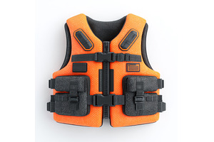 A vibrant orange life jacket, a Nature Photo by ZinetroN