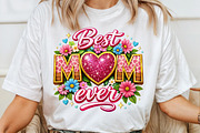 Best Mom Ever Mothers Day Glitter PN, an Illustration by Sublimation Artist (Thumbnail 4 of 9)
