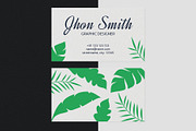 Tropical business card V1, a Business Card Template by EN86-21 (Thumbnail 2 of 3)