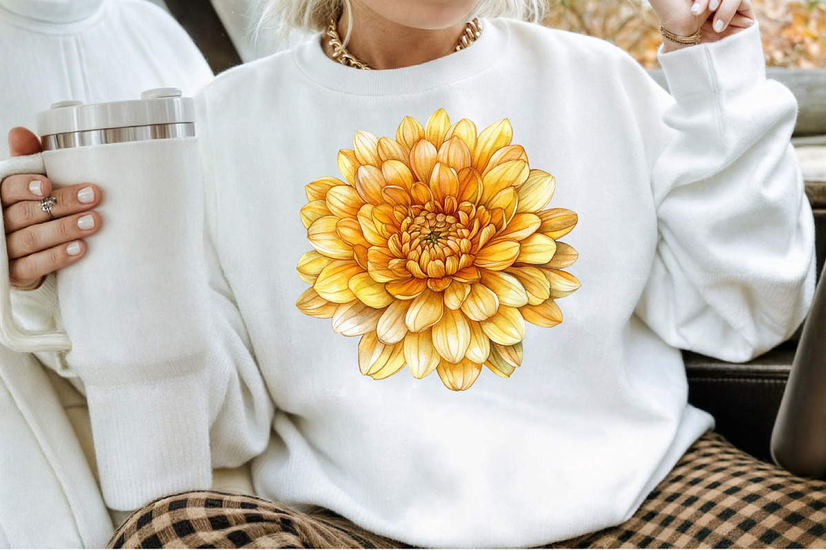 Watercolor Autumn Flowers Clipart, an Illustration by Sublimation Artist (Photo 4 of 6)