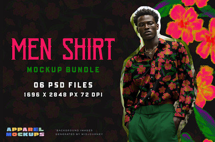 Men shirt mockup bundle - 06 files, a Shirt Mockup by Apparel Mockups