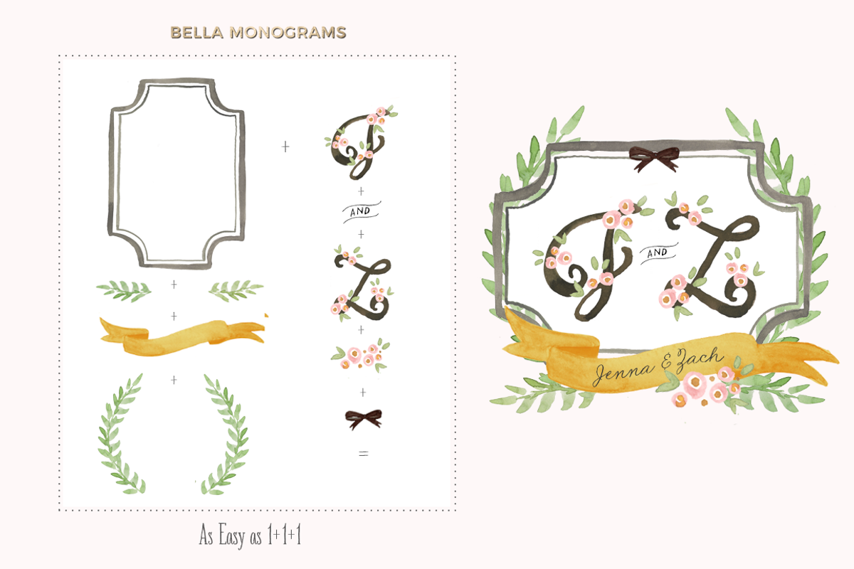 Bella Monograms & more, an Illustration by KLUGE+CO (Photo 3 of 11)