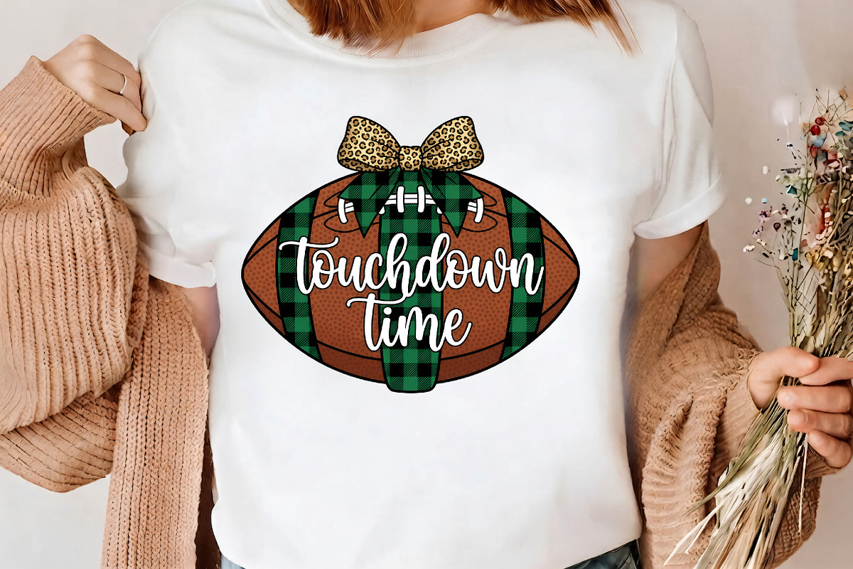 Touchdown Time Football Bow PNG, a Seasonal Illustration by CrexoraLab (Photo 3 of 4)