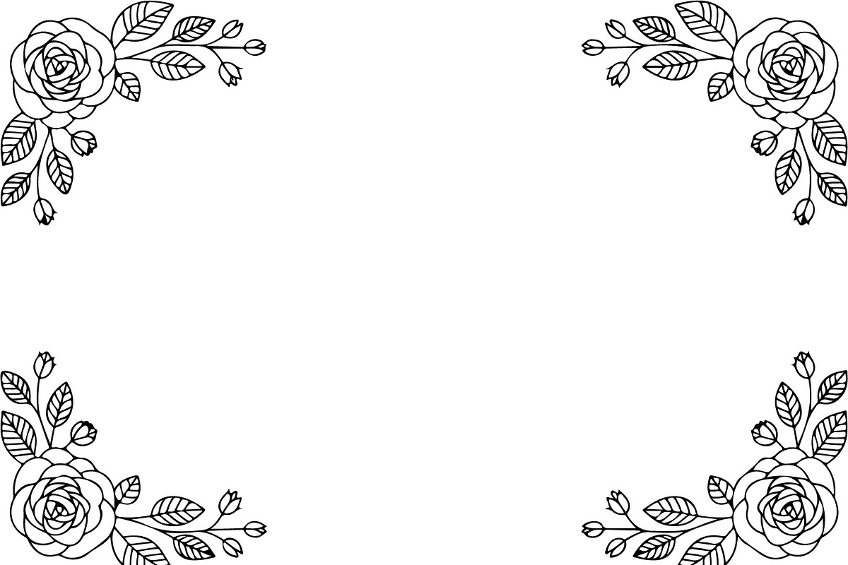 Elegant Rose Frame Silhouette, an Illustration by Designs_River (Photo 3 of 9)