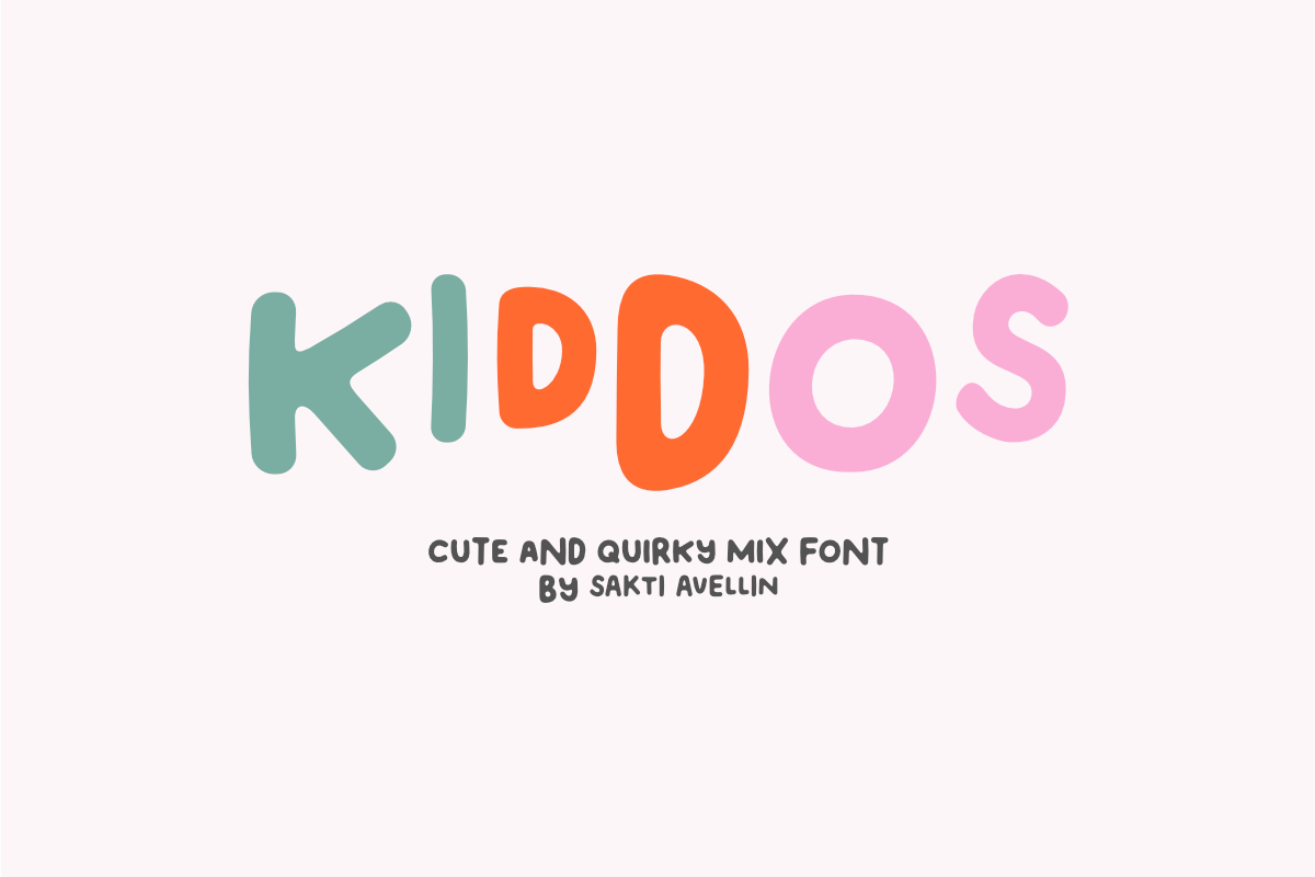 Kiddos - Cute Quirky Font, a Handwritten Font by SaktiAvellin (Photo 1 of 9)