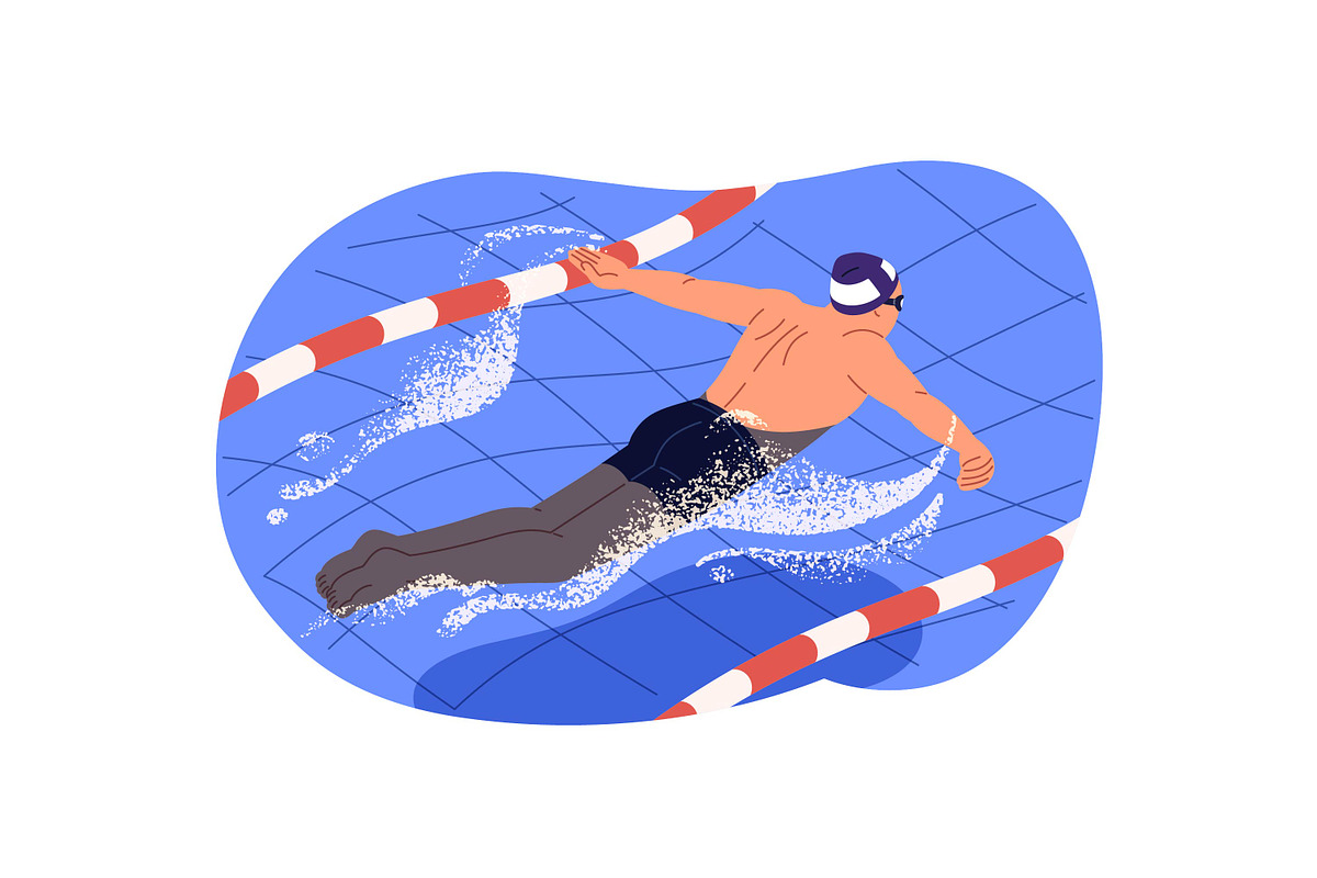 People in swimming pool set, banners, a Sport Illustration by PaperTrident (Photo 9 of 11)