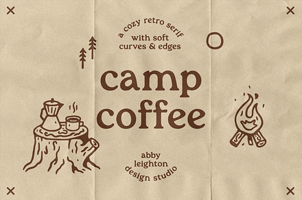CAMP COFFEE by Abby Leighton, a Serif Font by Abby Leighton Studio