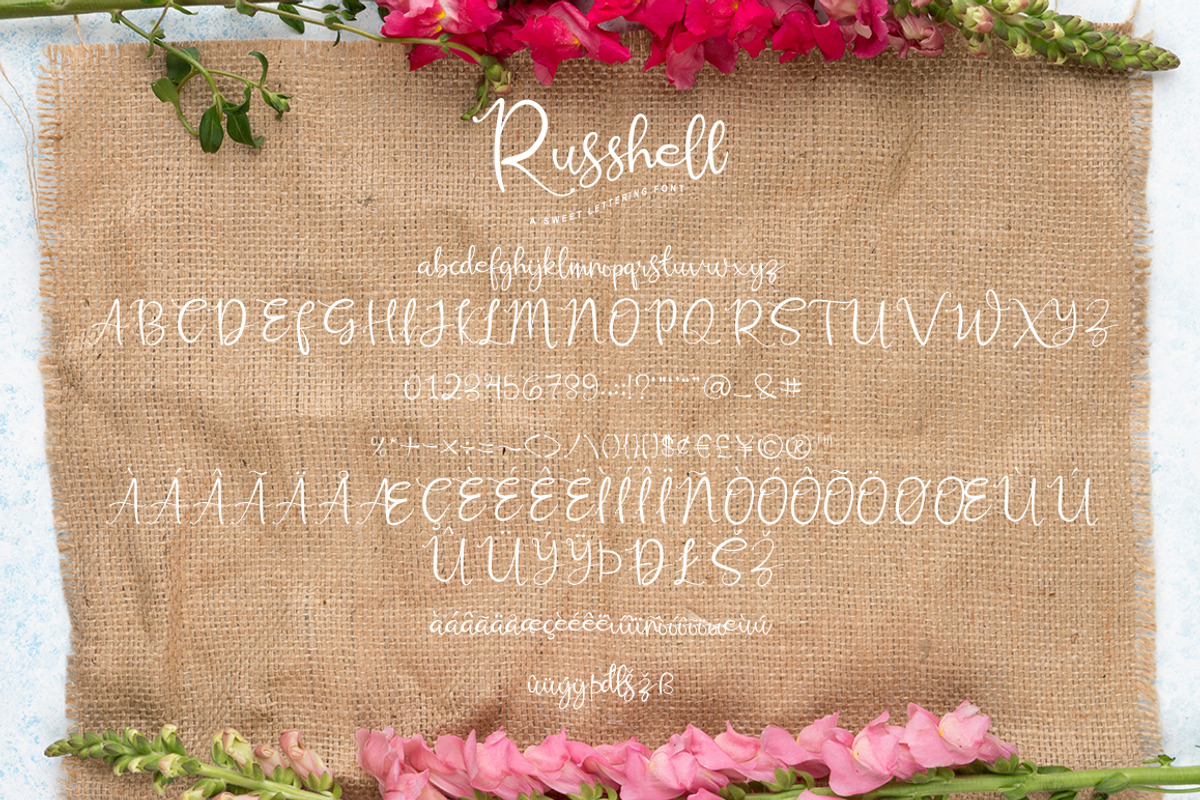 Russhell a sweet lettering font, a Script Font by alphArtype (Photo 6 of 7)