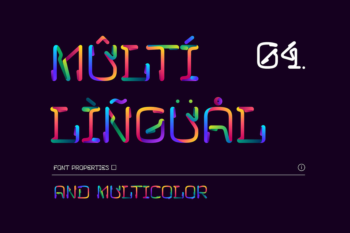 Howie neon line multicolored font, a Symbol Font by kaer_shop (Photo 6 of 7)