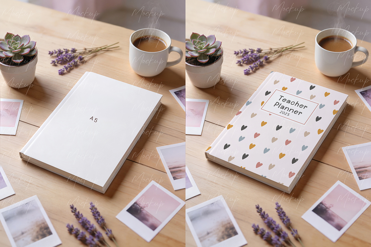 Hardcover Book on Wooden Table Mocku, a Product Mockup by TatiMockup (Photo 2 of 3)