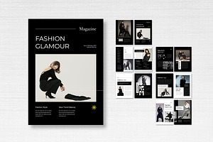 Black White Fashion Magazine Templat, a Magazine Template by UICreative